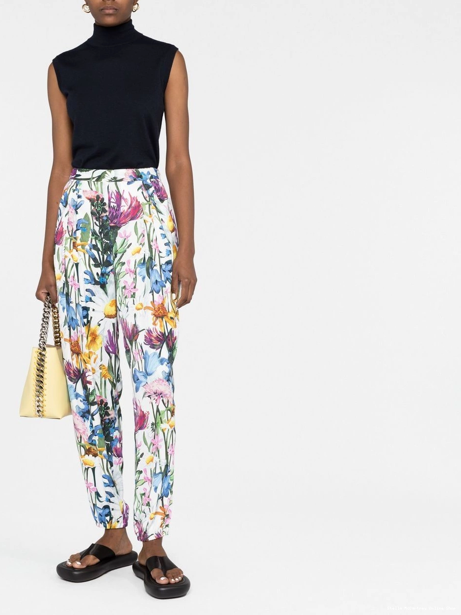Cheap floral-print trousers tappered Stella McCartney Women 0406